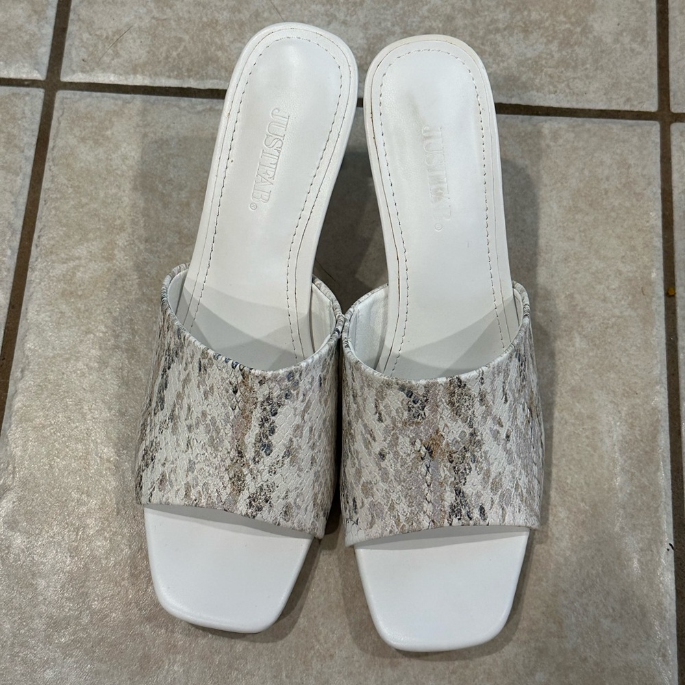 [LIKE 🆕] JustFab: Snakeskin Heels (Size 7 - 7.5 US)